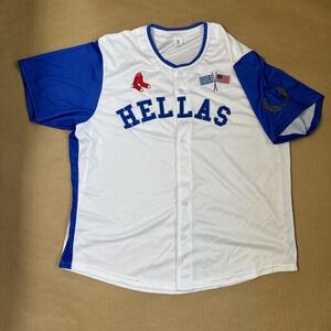 Boston Red Sox GREEK HERITAGE NIGHT Fenway Park SGA Replica "HELLAS" Jersey (XL)